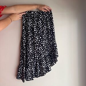 Tiered polkadot skirt